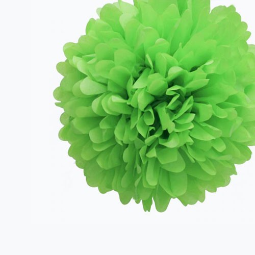 Green Tissue Pom Pom - Medium Green-Tissue-Pom-Pom---Medium