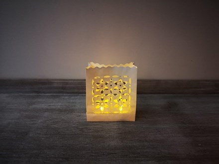 10P Flower Luminary Candle Bags Luminary-Candle-Bags-Flower-design---Pack-of-10