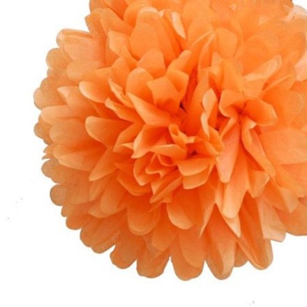 Orange Tissue Pom Pom - Large Orange-Tissue-Pom-Pom---Large