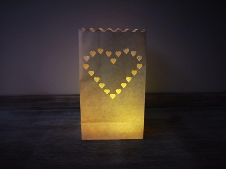 10P Heart Luminary Candle Bags Luminary-Candle-Bags-Heart--Pack-of-10