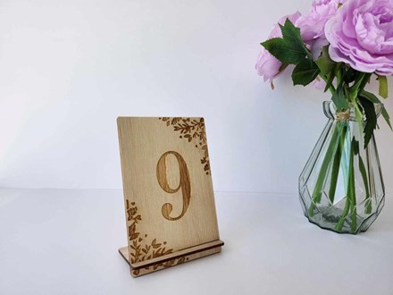 Wooden Table Numbers 1 - 10 WTN10