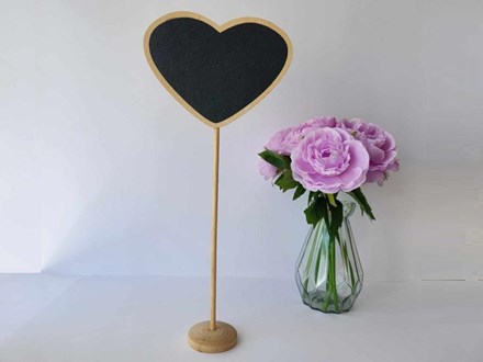 Heart Chalkboard Table Marker heartblackboard