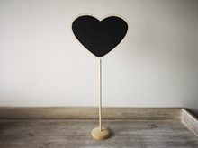 Heart Chalkboard Table Marker heartblackboard