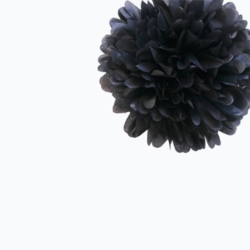 Black Tissue Pom Pom - Small Black-Tissue-Pom-Pom---Small