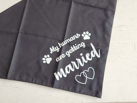 "My Human Hearts" Dog Wedding Bandana DWBH1