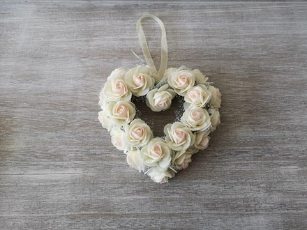 Small Ivory Rose Heart Wreath Small-Ivory-Heart-Wreath