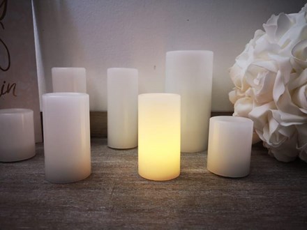 Wax Candle with LED Light 9.5cm LB221