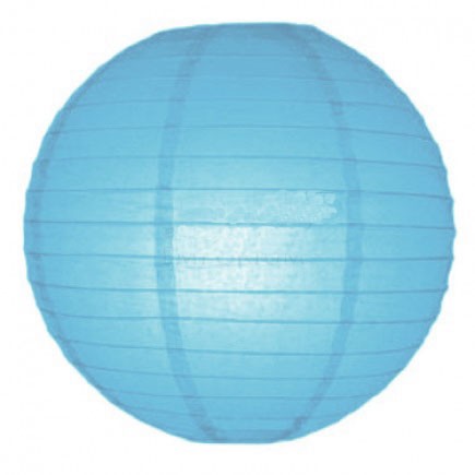 Sky Blue Paper Lantern - 30cm Sky-Blue-Tissue-Lantern-30cm-Diameter