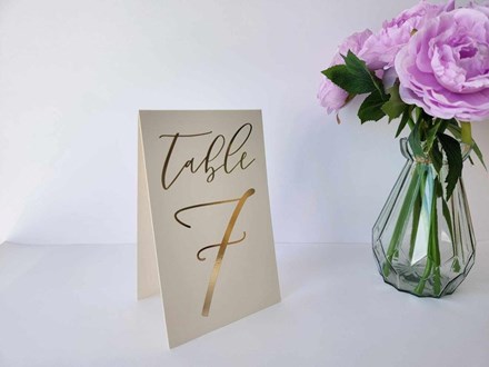 Tent Card Table Numbers 1 - 12 TN112