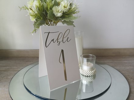 Tent Card Table Numbers 1 - 12 TN112