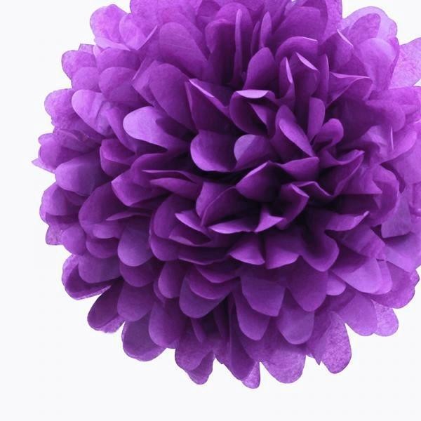 Purple Tissue Pom Pom - Large Purple-Tissue-Pom-Pom---Large