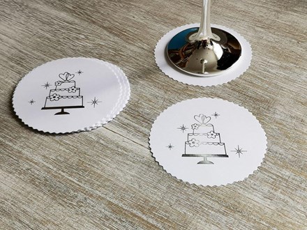 Paper Coasters - Wedding Cake Papercoasters-cake