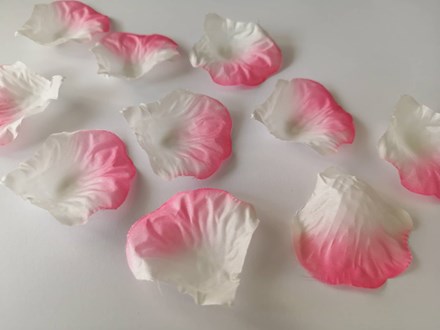 Pink and Ivory Rose Petals PIP01