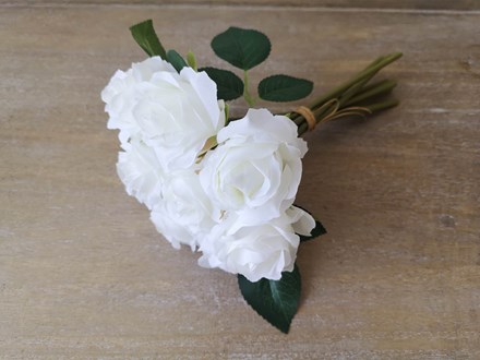 10 Head White Rose Bouquet 10HWR